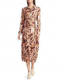 Nanushka - Bisso Tie-Dyed Wrap Shirtdress at Saks Fifth Avenue